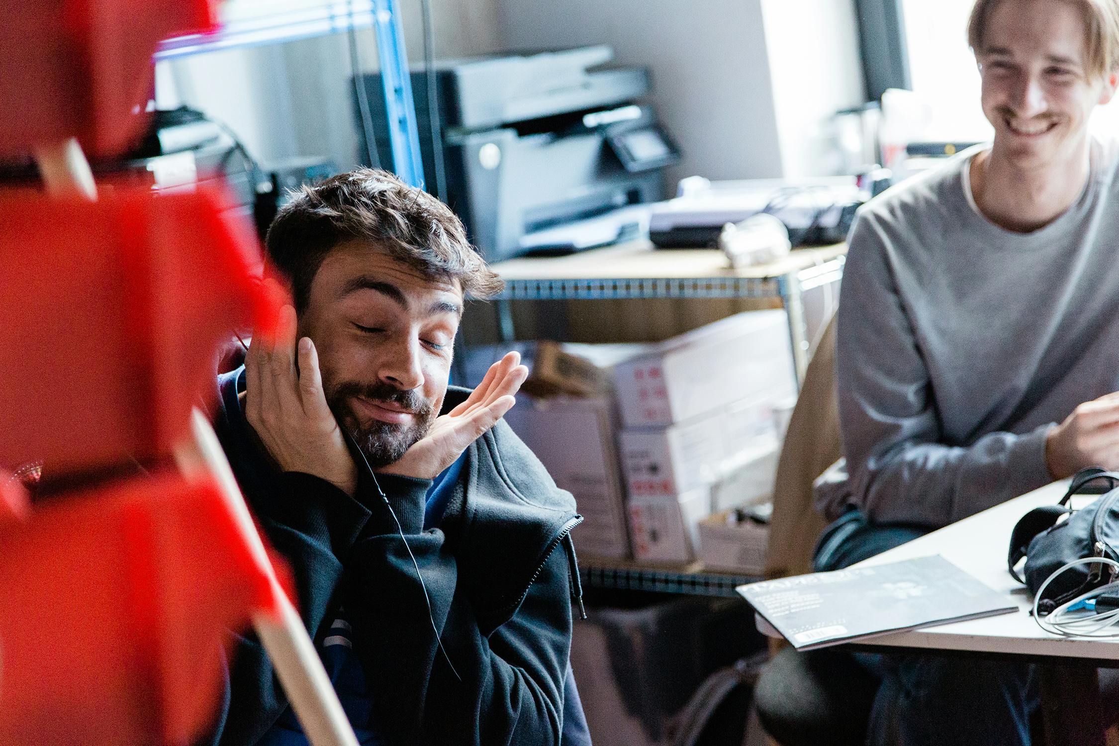 Catalyst Berlin Music Techs Valerio Massucci and Kyle Colebrook