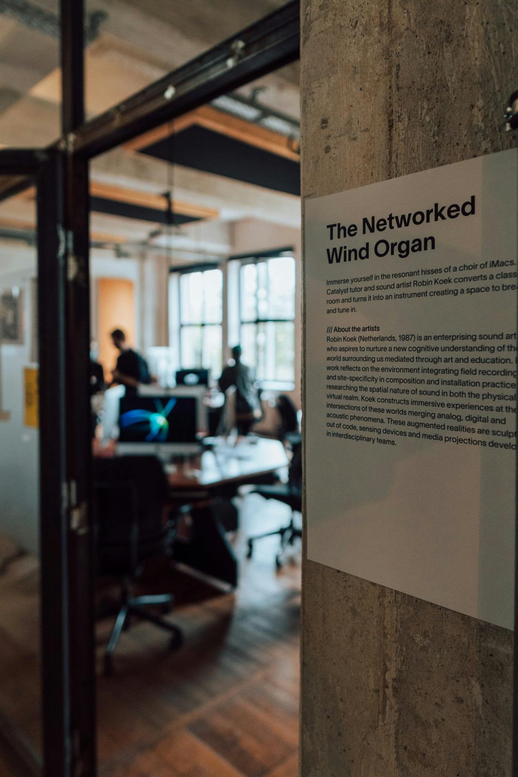 The Networked Wind Organ installation  installation | Signals Festival 2020 at Catalyst Berlin | Photo by Dico Baskoro