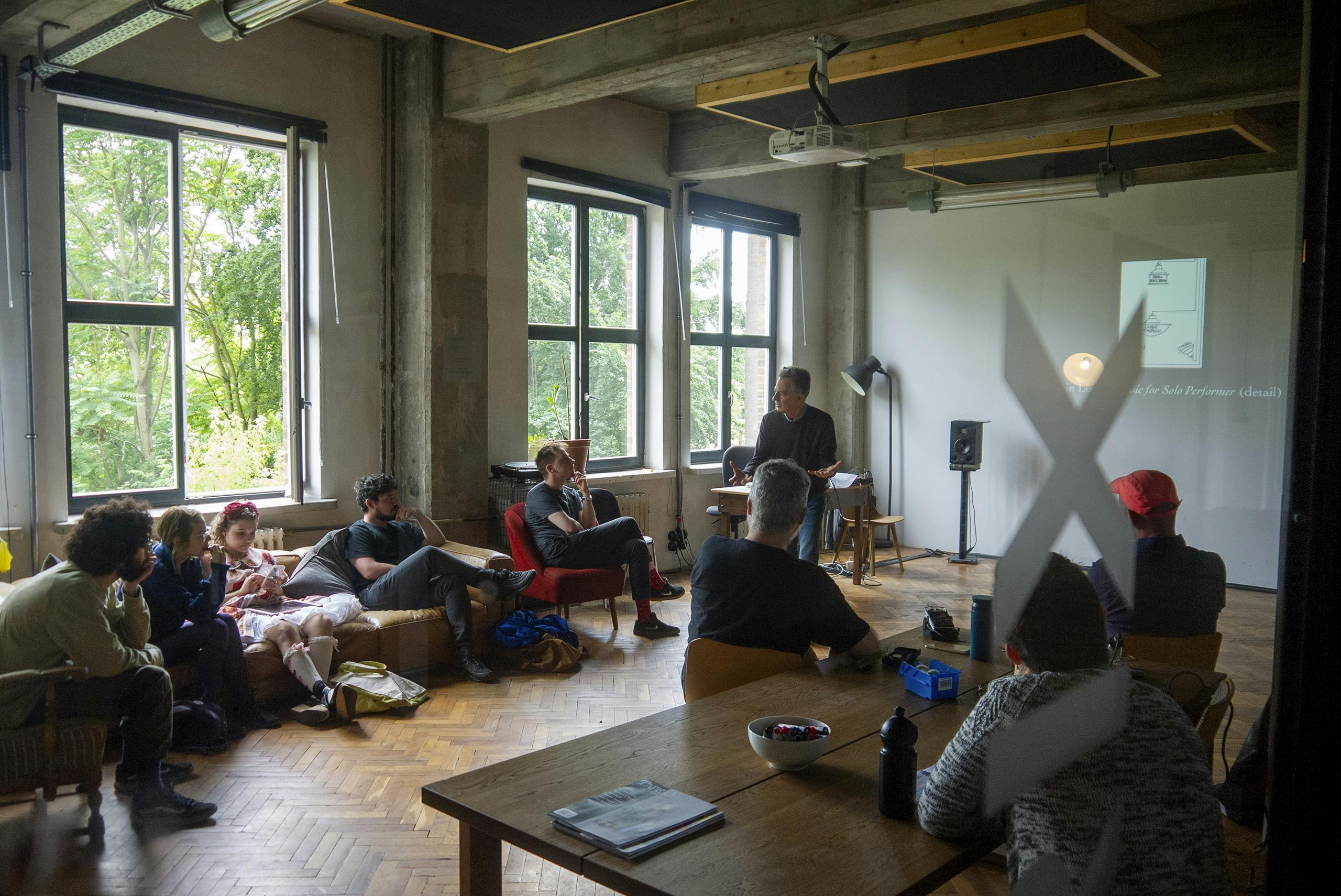 nic collins delivering a lecture