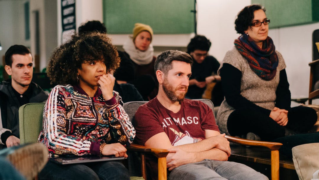 Christina Gaither, Adam Donald and Juli Saragosa at Catalyst Berlin Dialogues: A discussion on inspiration versus appropriation