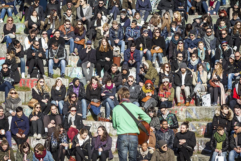 Musicians perform every Sunday at Mauerpark. Photo by Dominic Blewett