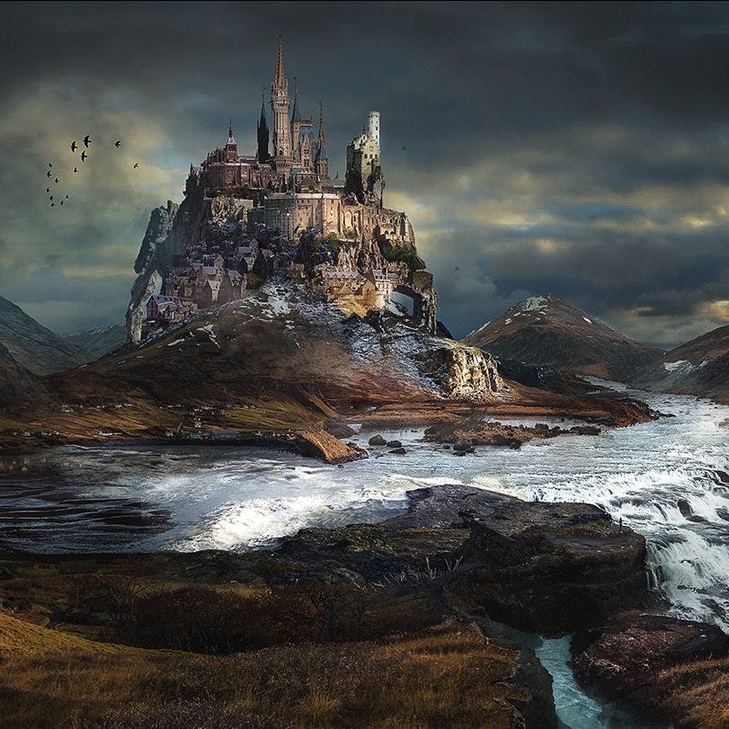 The River's Castle, matte painting workshop with Anton Egrov, Catalyst Berlin