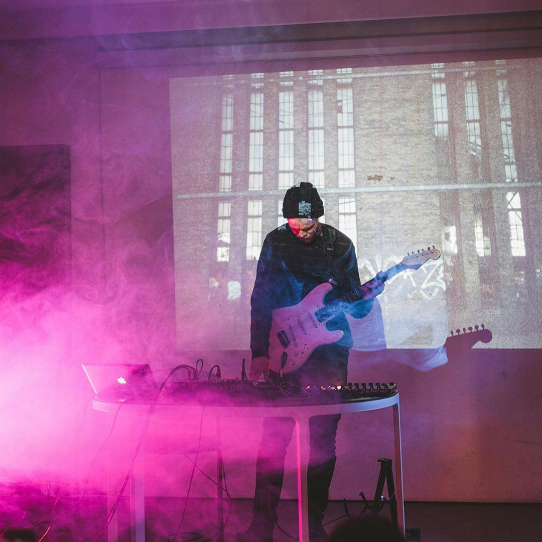 Electronic Music Production & Performance student Steingrímur Stefánsson performing at the first event.