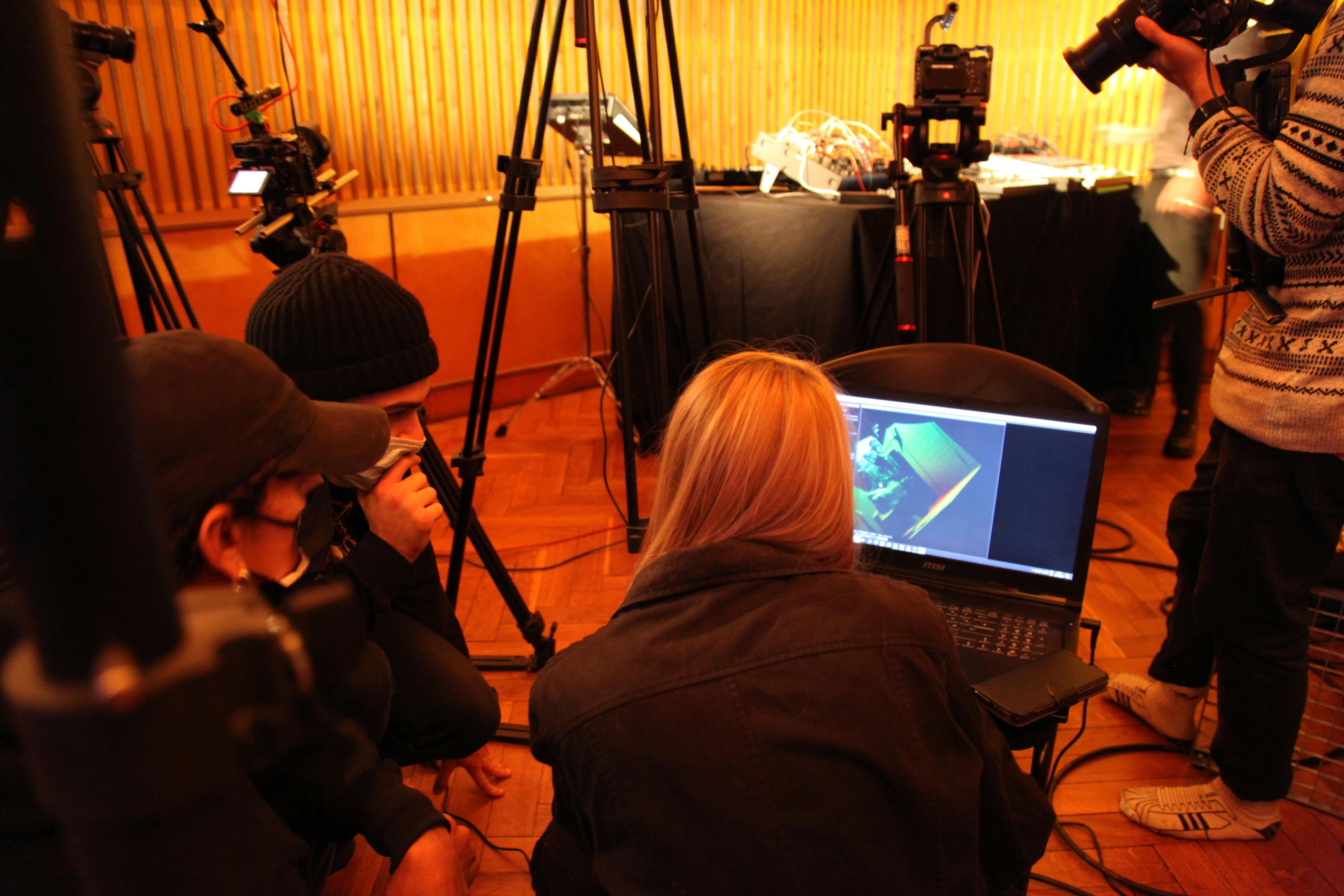 Behind the scenes of Soft Crash Fact Mag live set shoot by Catalyst Berlin events and student experience lead Hannah Deans