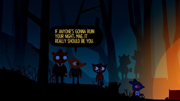 a cartoon dog talks to a cat