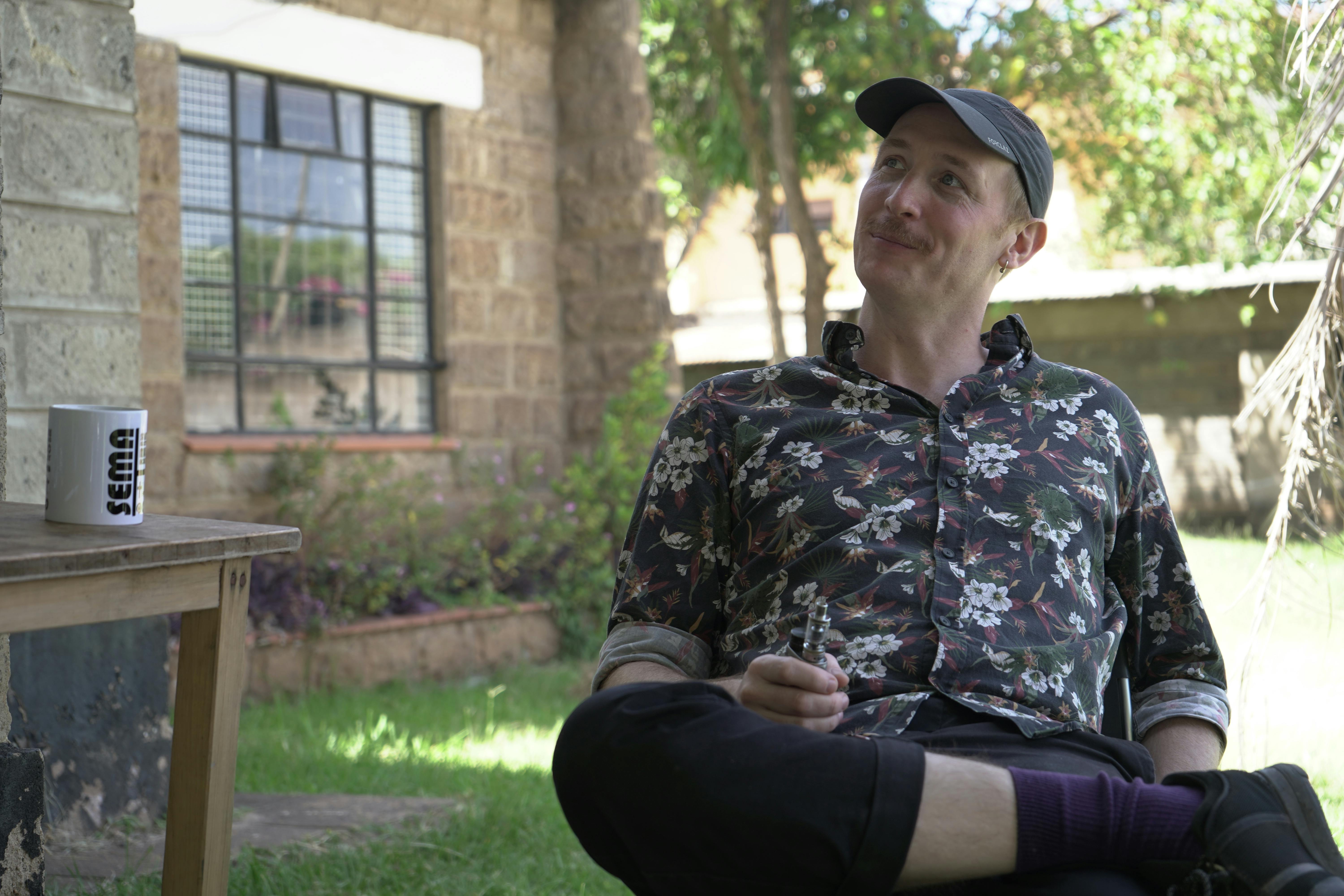 Catalyst Berlin Education Lead Jamie Thomas leads a project-based learning workshop at music production organisation Santuri East Africa