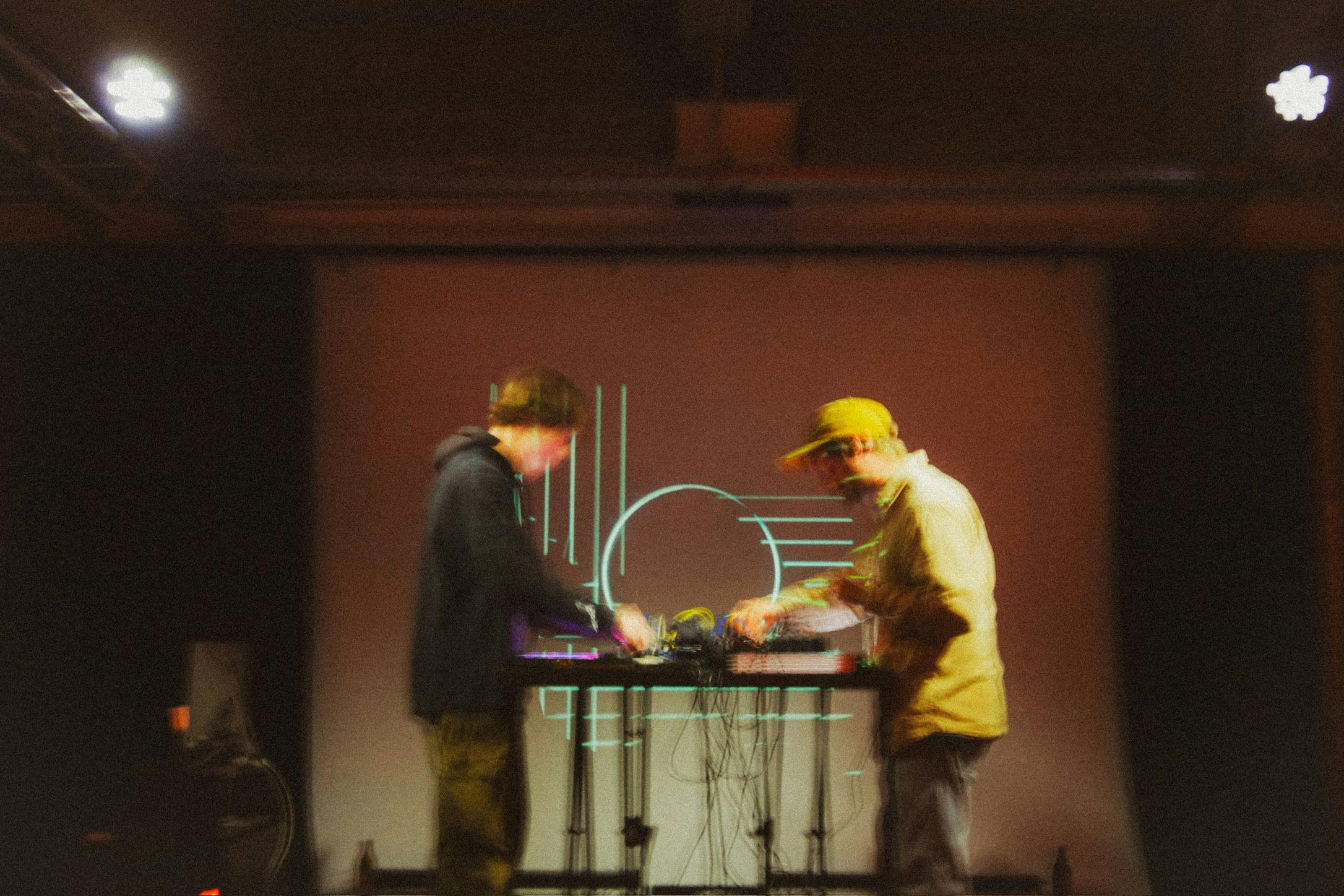 Live electronic music performance at the Pulse party