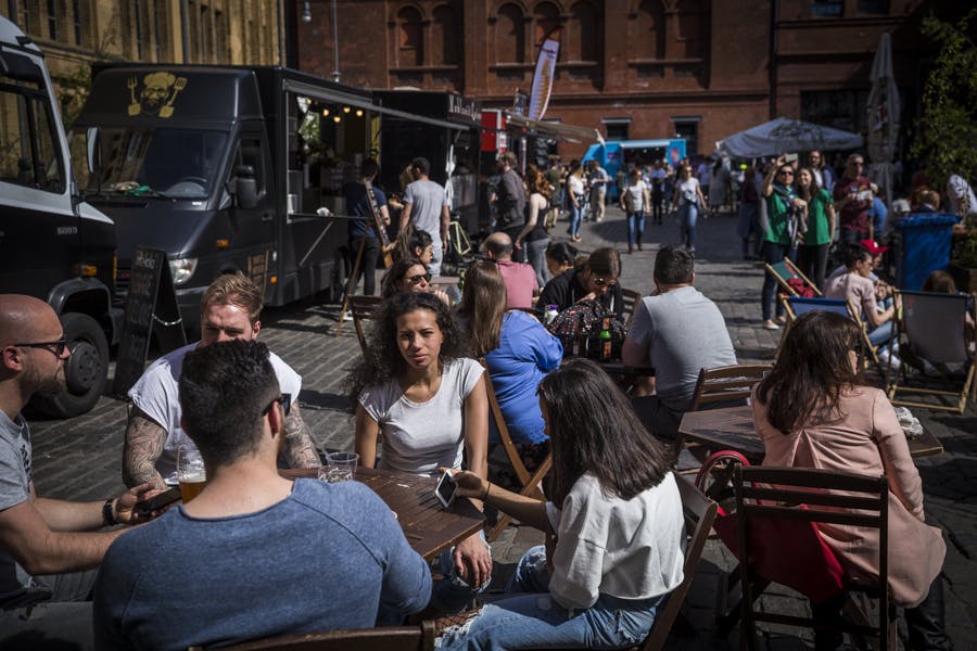 A street food market at Kulturbrauerei Berlin by Dominic Blewett