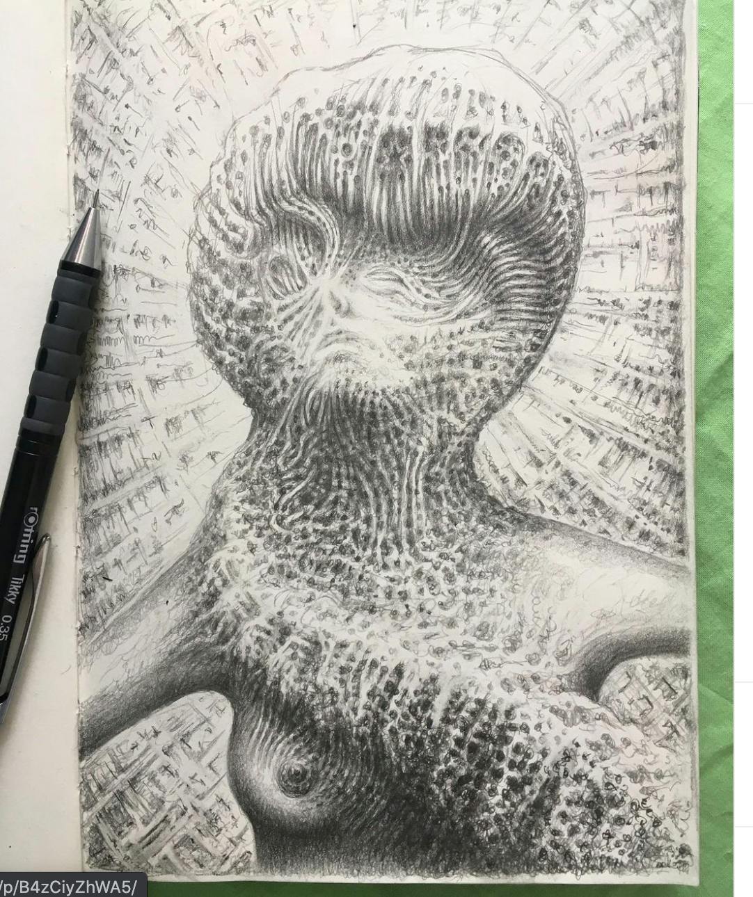 Pencil drawings by film director and practical FX sensation Craig Murray | Guest at Catalyst Berlin NoBerlinale festival