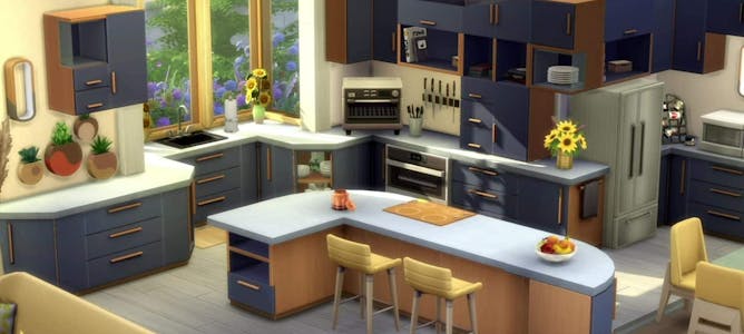 a kitchen design in the Sims 4