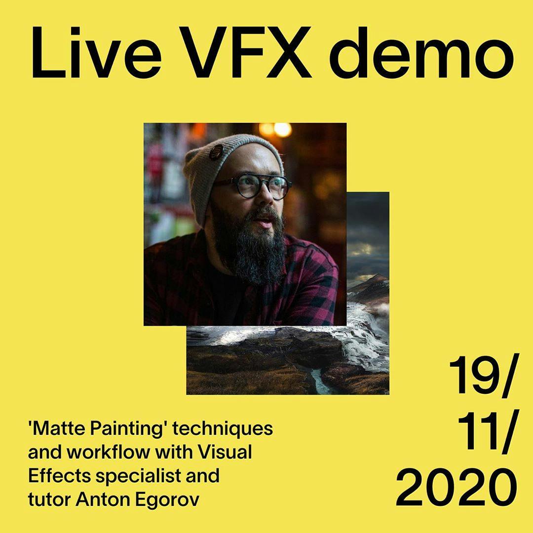 Live VFX demo on matte painting with Anton Egorov, 19th November 2020 at Catalyst Berlin