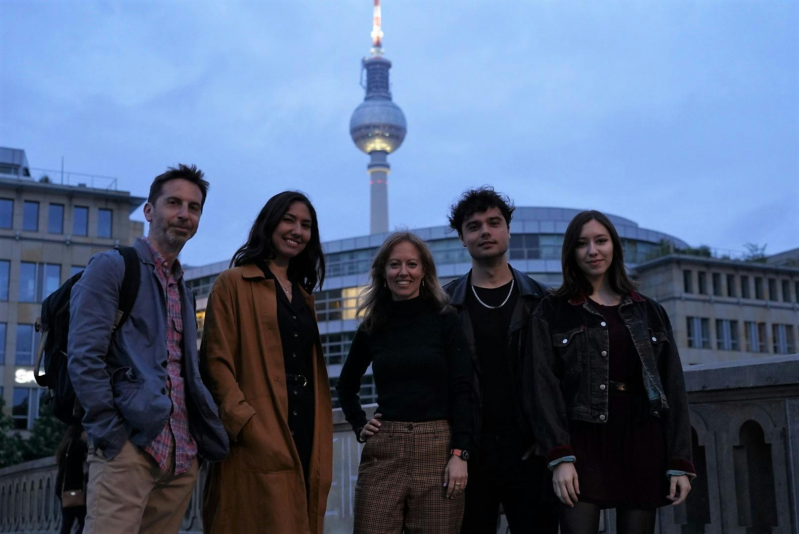 NothingMan director Li Wallis with lead actors John Dooley, Julie Millaud, Siebe Schoneveld and Milena Rendon