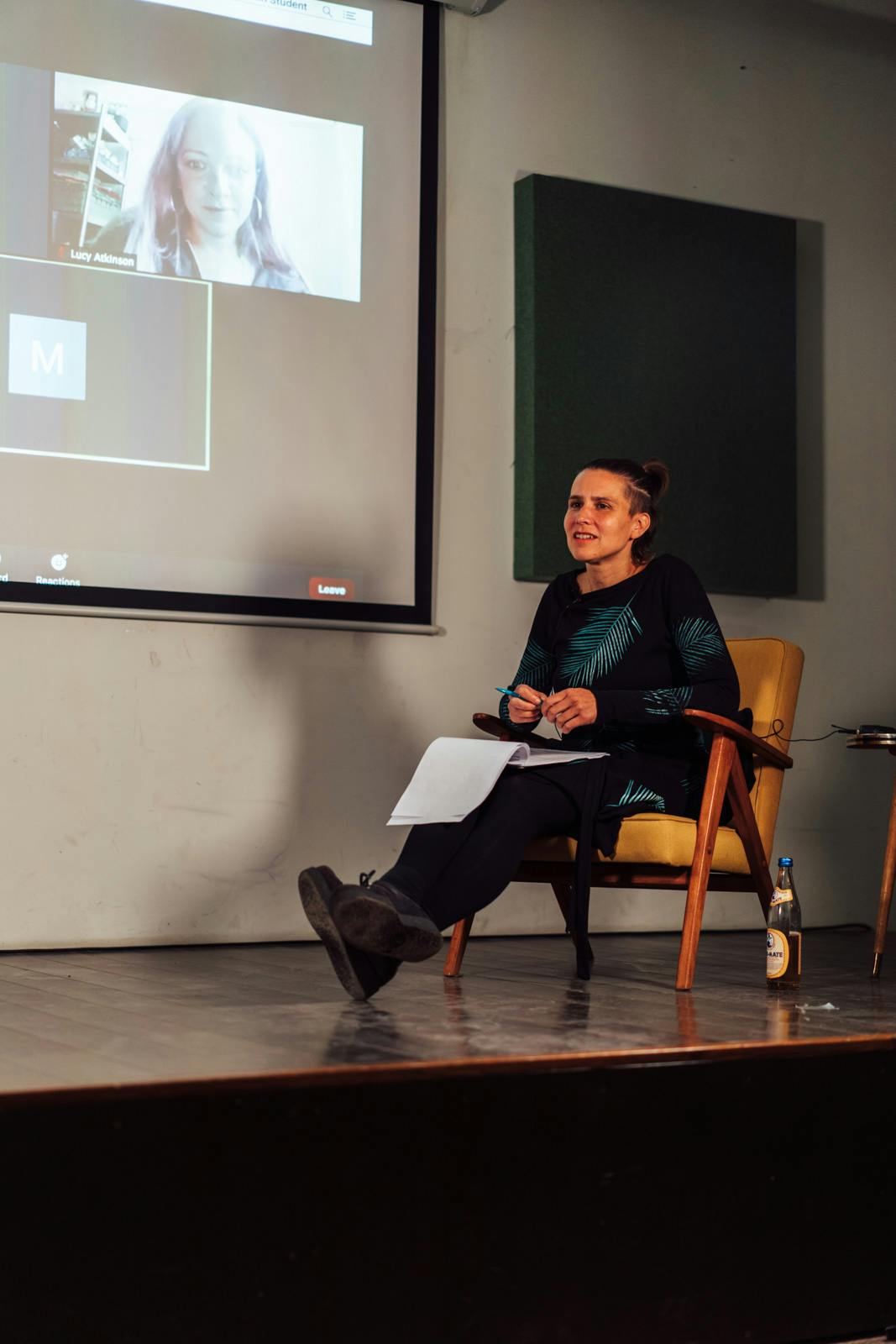 Andrea Goetzke of Music Pool Berlin at the Signals Festival 2020 panel talk at Catalyst Berlin on the pandemic and the music industry | Photo by Dico Baskoro
