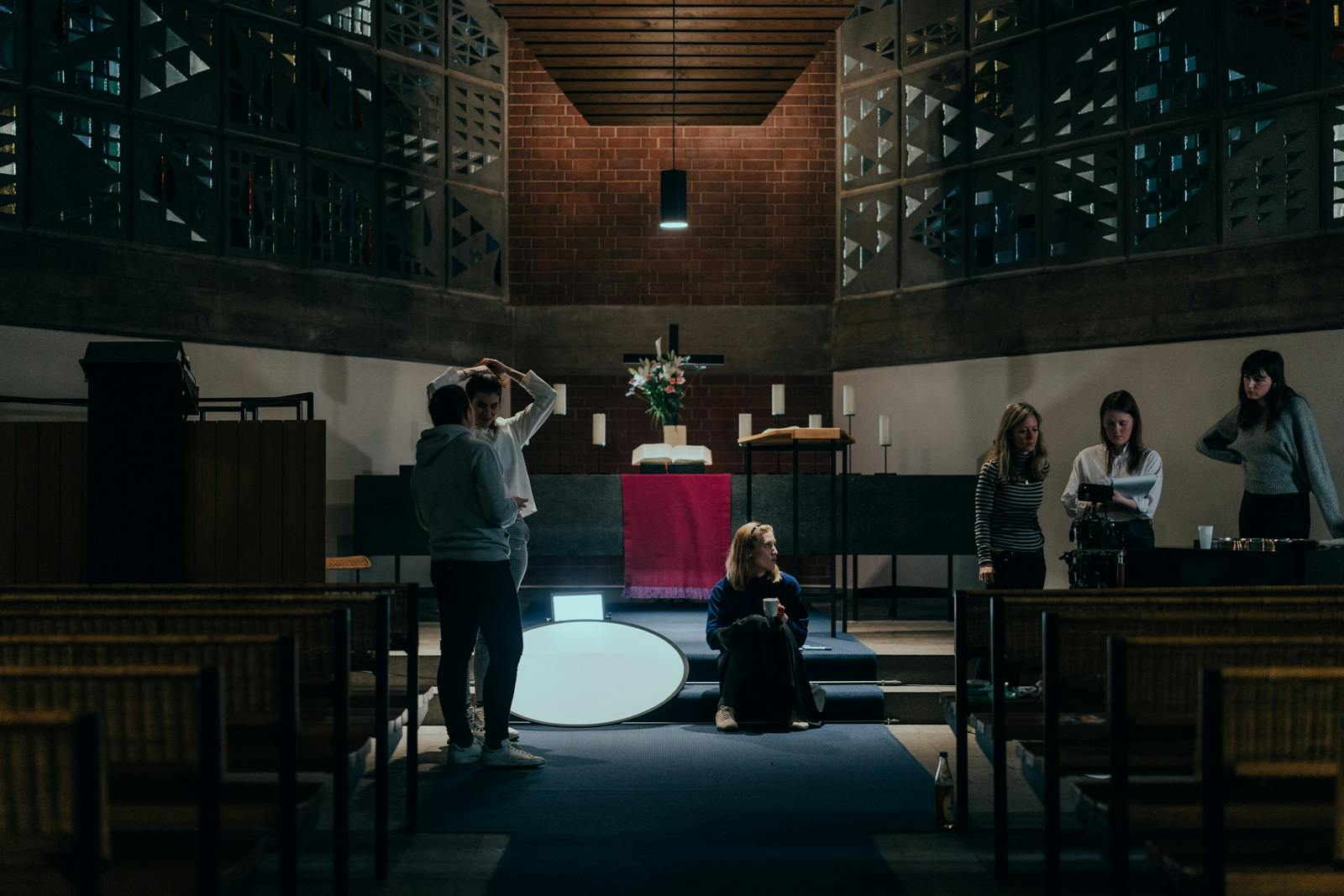 Behind the scenes of short film Logan's Will directed by Catalyst Berlin film student Li Wallis