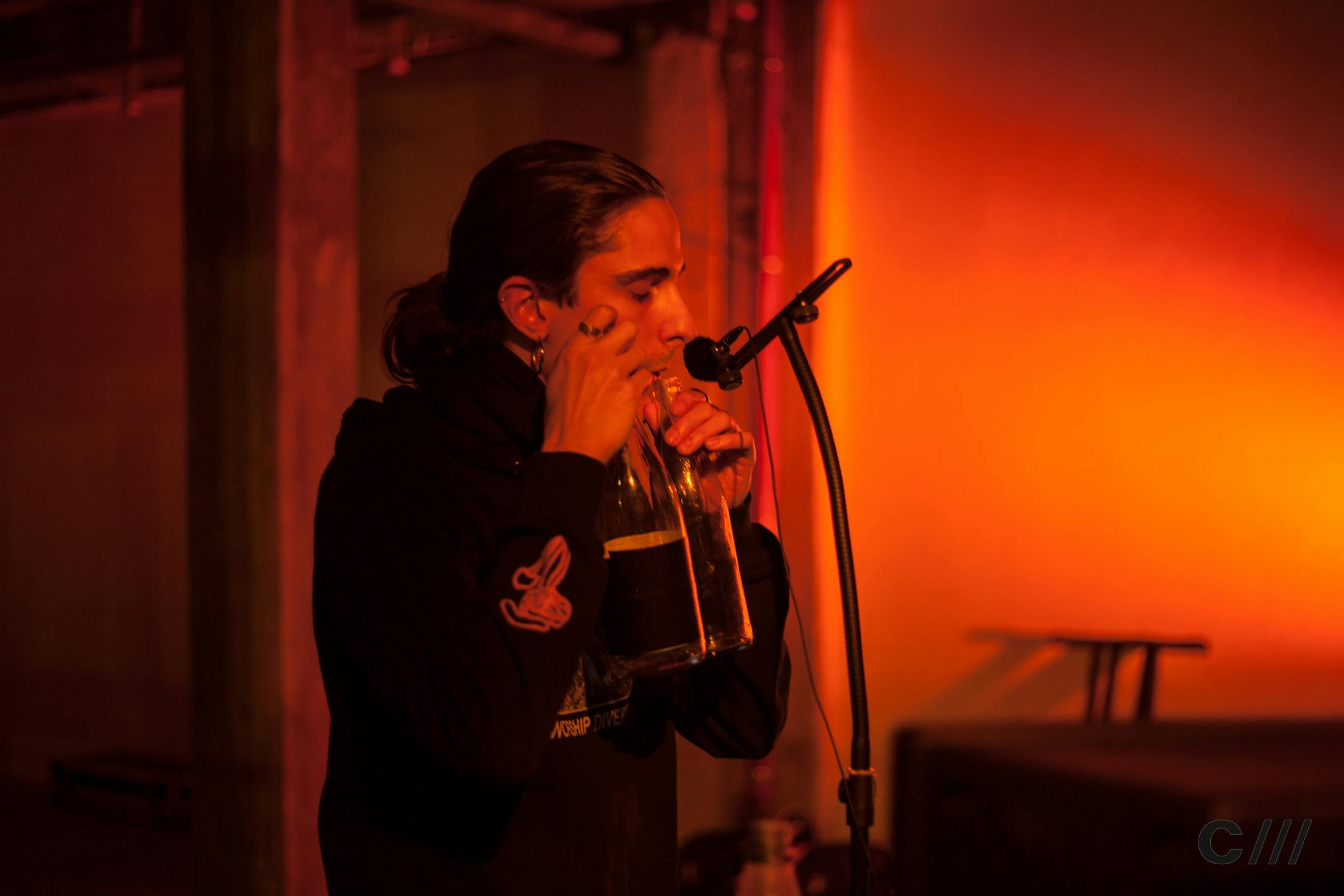 Pablo Diserens performance at Signals Festival 2020 at Catalyst Berlin | Photo by Ian Dunham