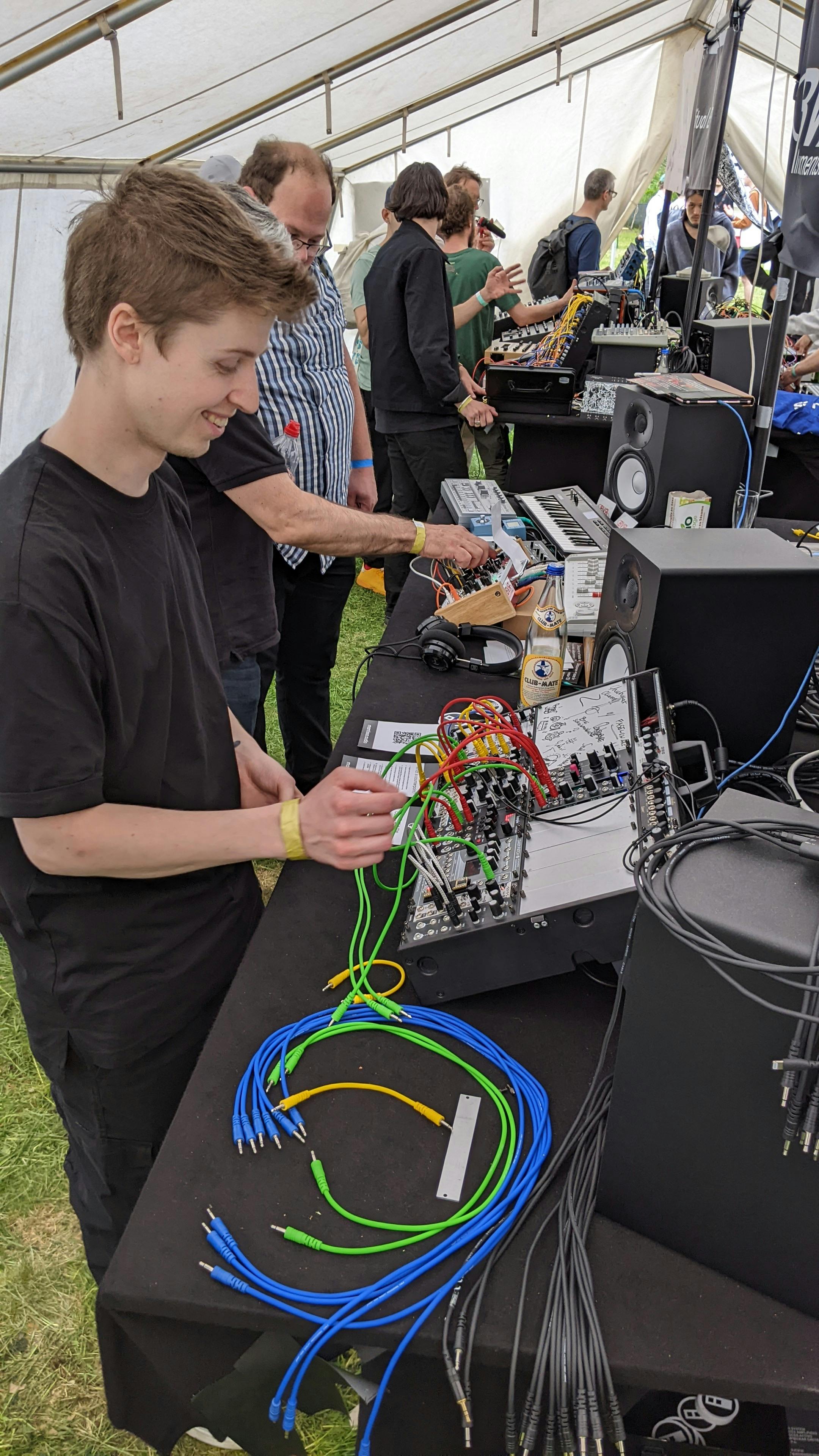 Frederic Scheer does a demonstration at Superbooth