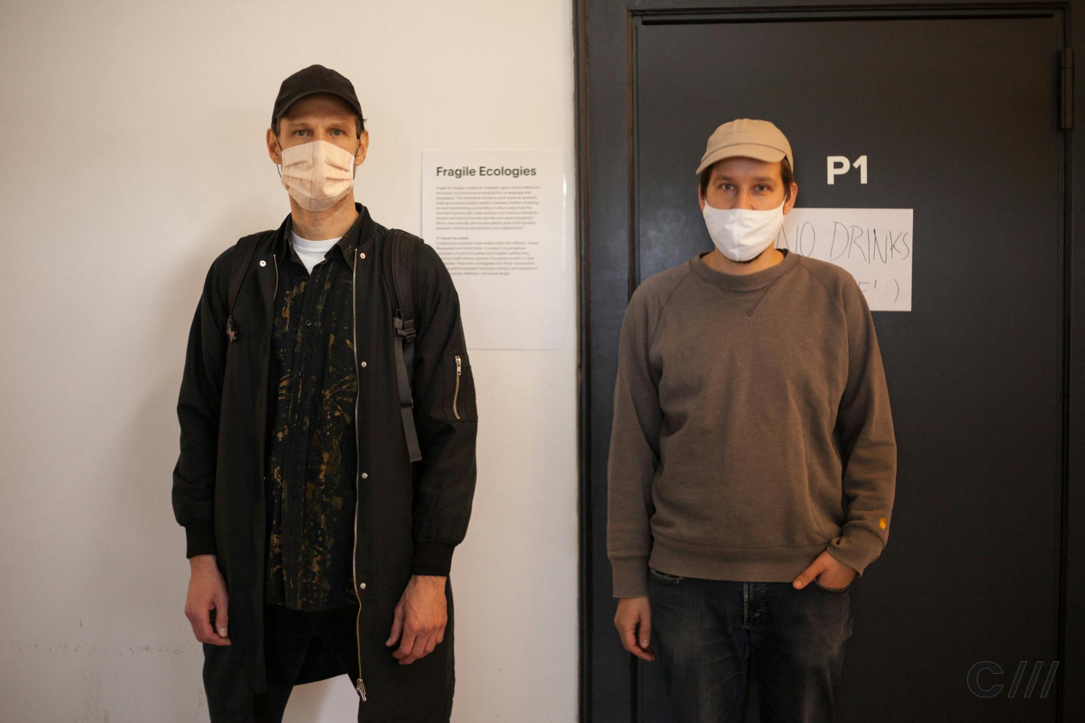 Creators of Fragile Ecologies installation at Signals Festival 2020 at Catalyst Berlin | Photo by Ian Dunham