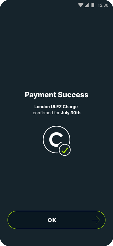 Successfully paying London ULEZ charge on Caura