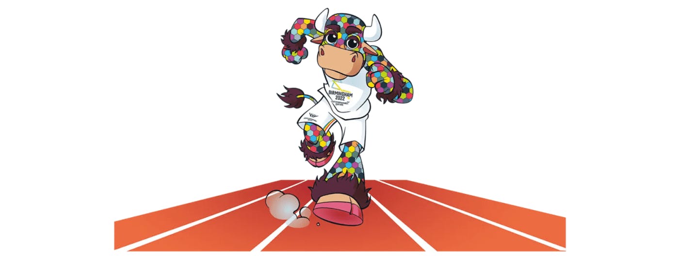 Perry the Bull, mascot for the Birmingham Commonwealth Games