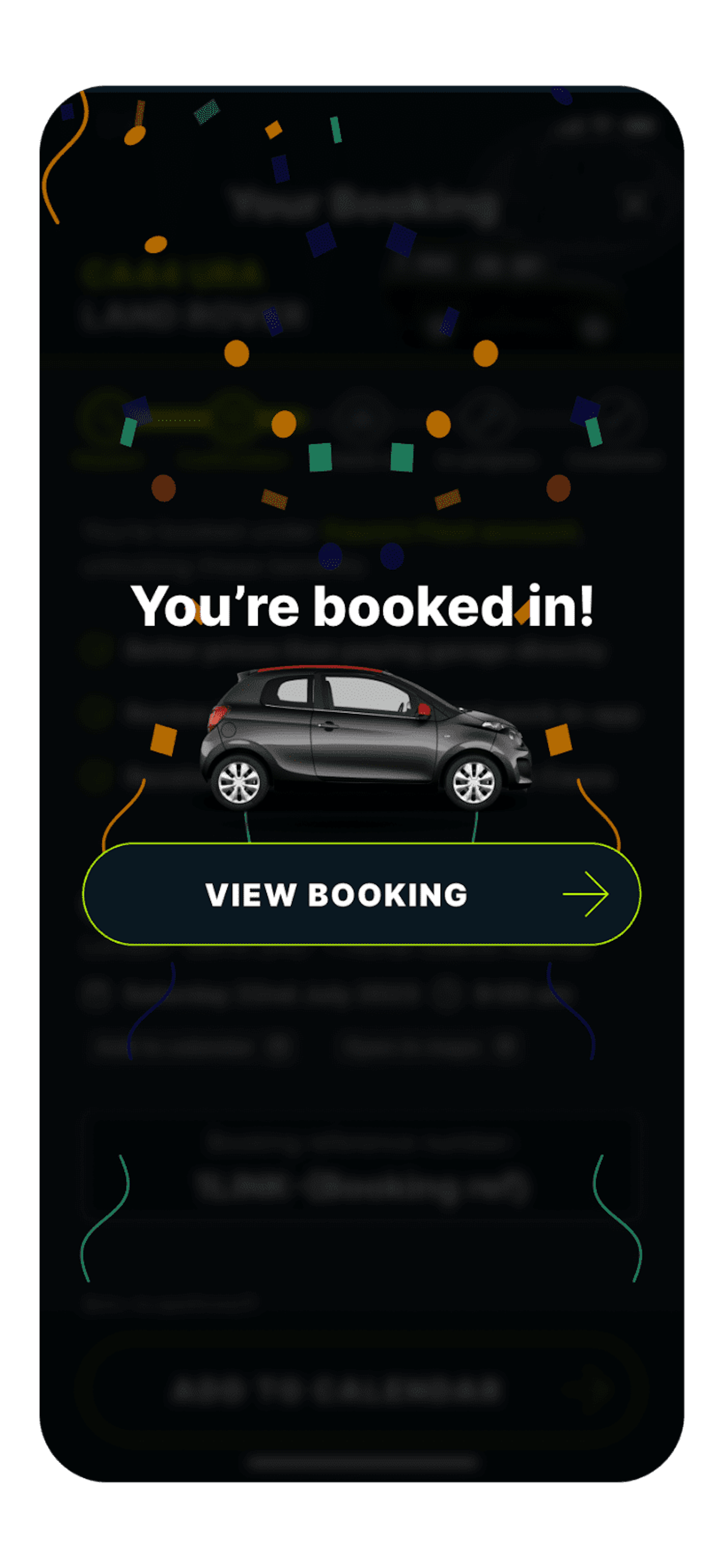 Citroen booking confirmed at main dealer in the Caura app