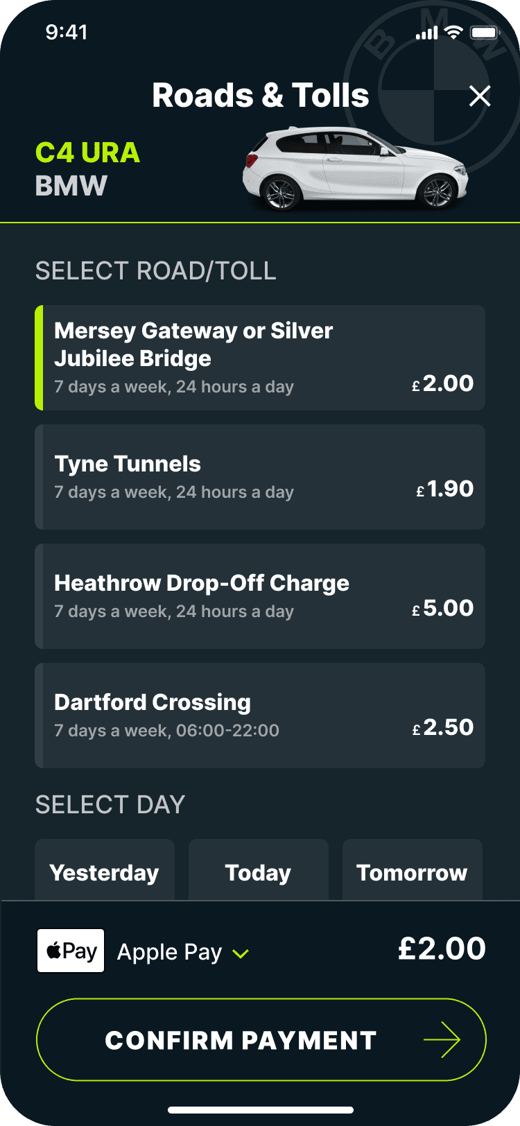 Merseyflow toll charge in Caura