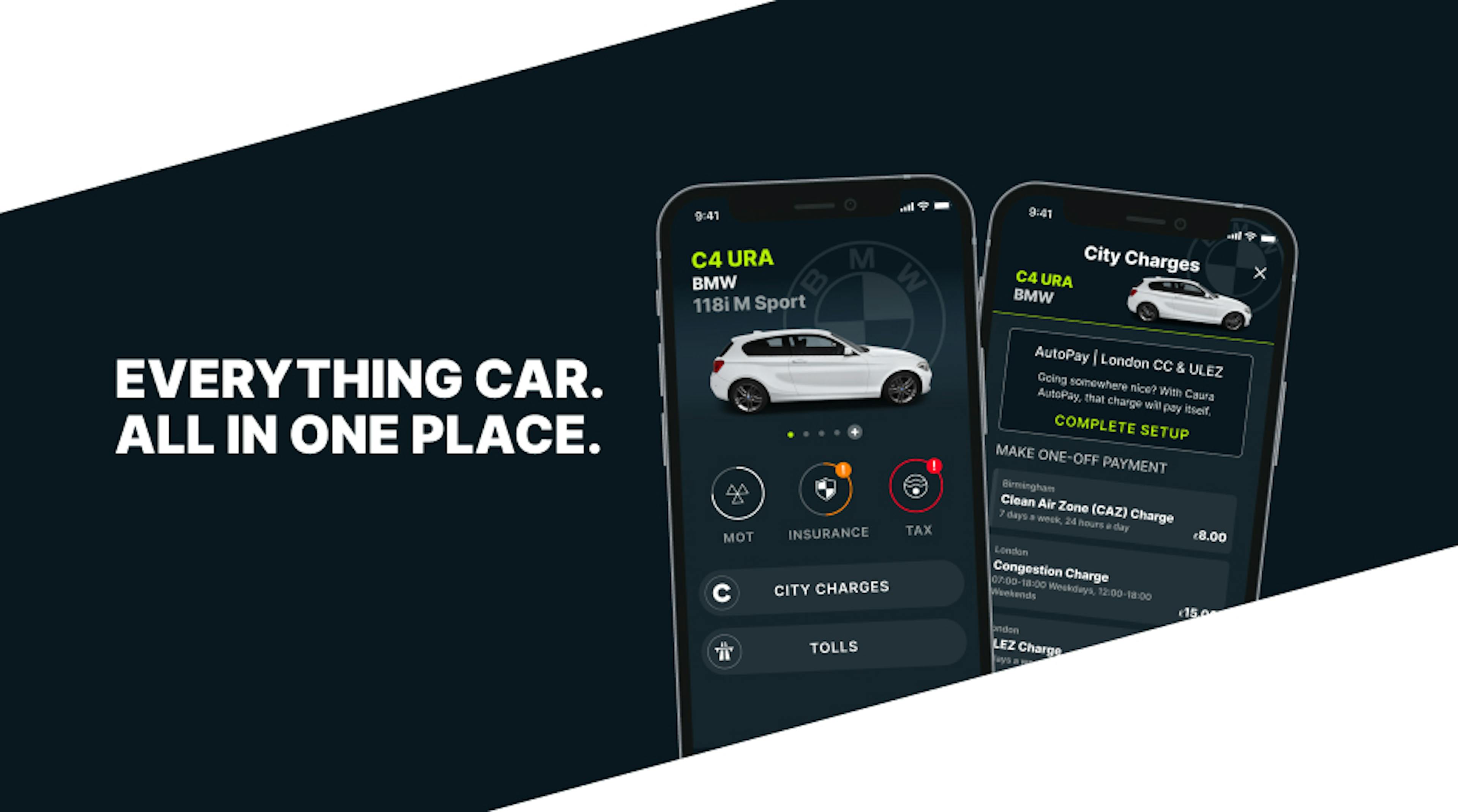 image showing Caura app product screens