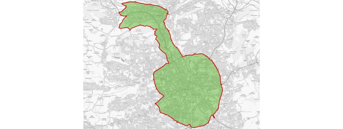 Bradford CAZ map