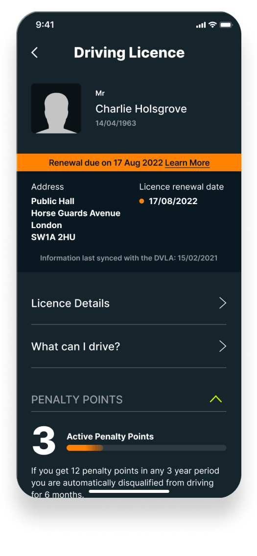 Connect your digital driving licence on Caura