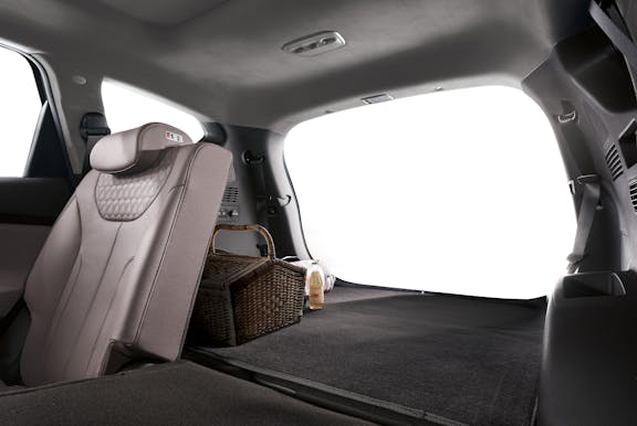 Boot shot of the Hyundai Santa Fe