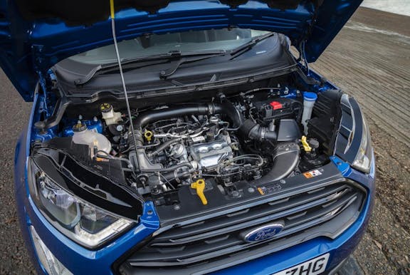 Engine shot of the Ford Ecosport