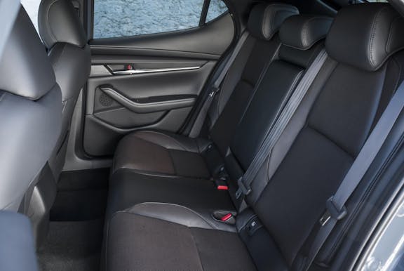 Rear seat shot of the Mazda 3