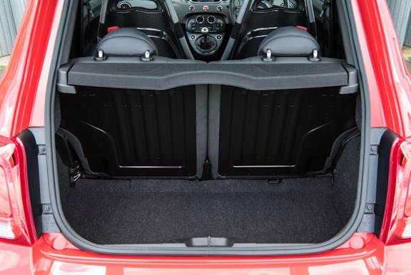 Boot shot of the Abarth 595