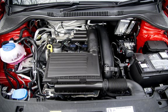 Engine shot of the Seat Ibiza