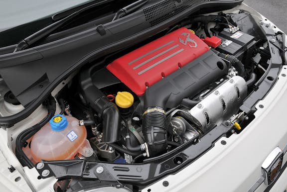 Enginge shot of the Abarth 595