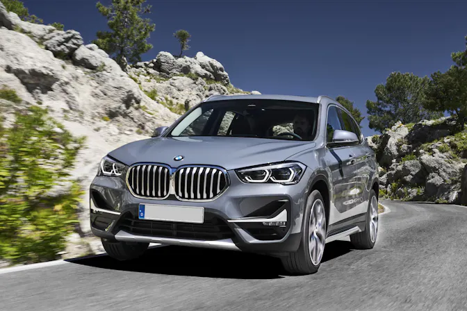 The exterior of a silver BMW X1
