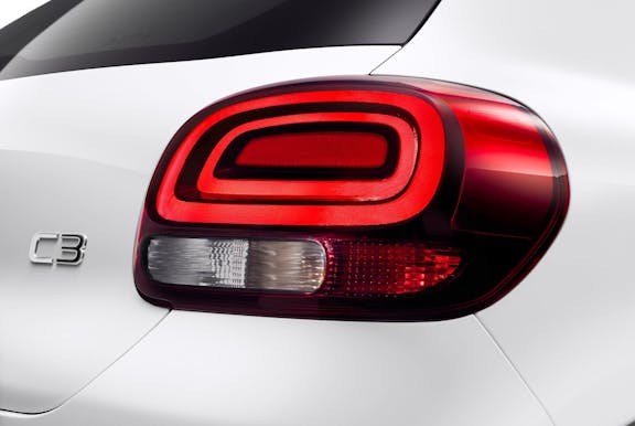 Rear light shot of the Citroen C3