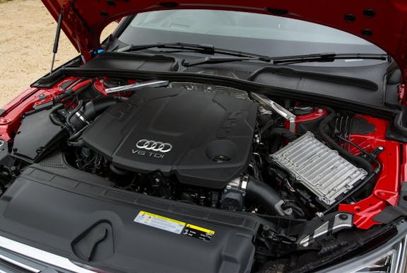 Engine shot of the Audi A4