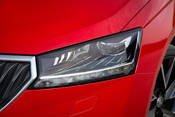 Front light shot of the Skoda Fabia