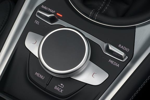 Controls shot of the Audi TT
