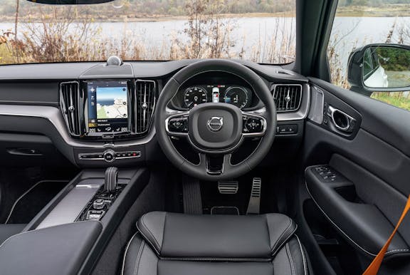 Steering wheel shot of the Volvo XC60