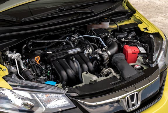 Engine shot of the Honda Jazz