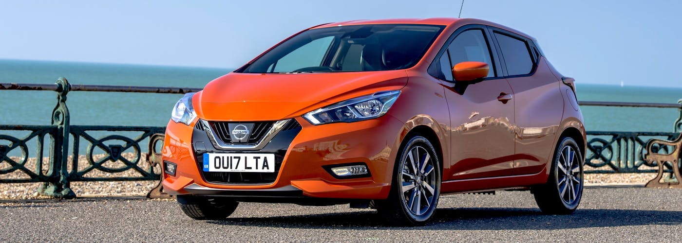 The front exterior of a Nissan Micra