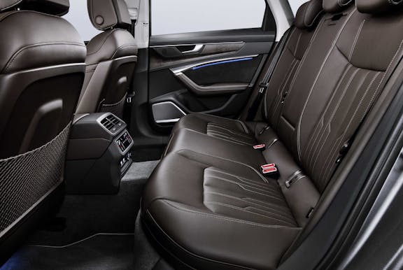 Rear seat shot of the Audi A6