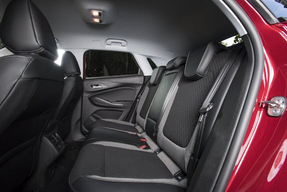 Rear seat shot of the Vauxhall Grandland X