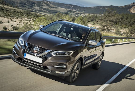 The exterior of a black Nissan Qashqai