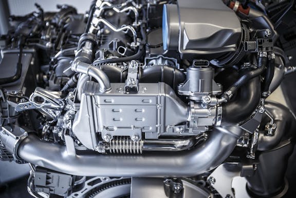 Engine shot of the Mercedes-Benz E-Class