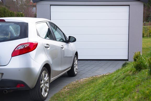 A car on the drive-way