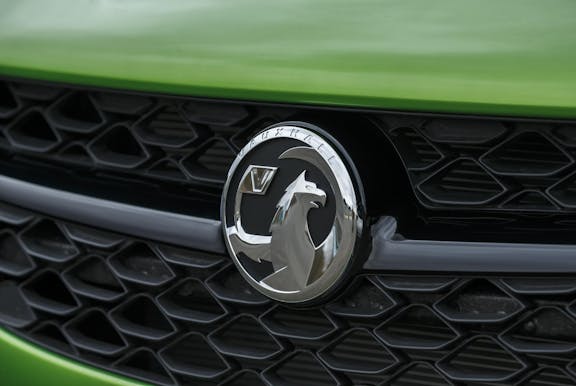 Badge shot of the Vauxhall Corsa