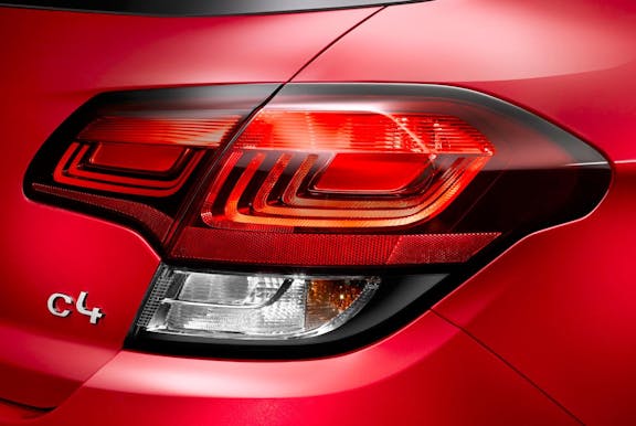 Rear light shot of the Citroen C4