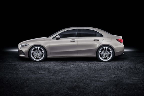 The exterior of a Mercedes-Benz A-Class